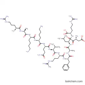 Molecular Structure of 200566-45-6 (L-Arginine,
L-arginyl-L-alanyl-L-lysyl-L-lysyl-L-glutaminyl-L-valyl-L-arginyl-L-phenylalanyl
-L-alanyl-L-a-aspartyl-L-leucyl-)