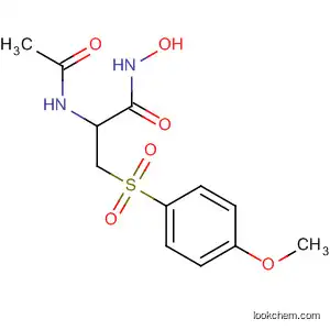 Molecular Structure of 200643-27-2 (Propanamide,
2-(acetylamino)-N-hydroxy-3-[(4-methoxyphenyl)sulfonyl]-)