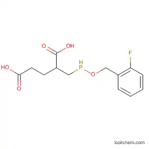 Molecular Structure of 200698-25-5 (Pentanedioic acid,
2-[[[(2-fluorophenyl)methyl]hydroxyphosphinyl]methyl]-)