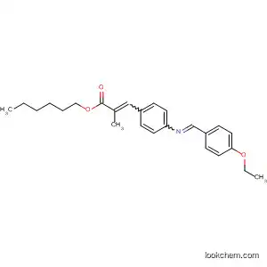 Molecular Structure of 24390-89-4 (2-Propenoic acid,
3-[4-[[(4-ethoxyphenyl)methylene]amino]phenyl]-2-methyl-, hexyl ester)