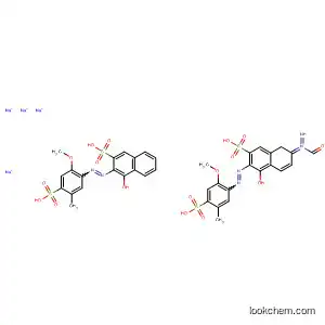 Molecular Structure of 79026-19-0 (2-Naphthalenesulfonic acid,
7,7'-(carbonyldiimino)bis[4-hydroxy-3-[(2-methoxy-5-methyl-4-sulfophen
yl)azo]-, tetrasodium salt)