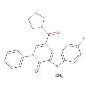 6-FLUOR-2-FENYL-9-METHYL-4-(PYRROLIDINE-1-CARBONYL)-9H-PYRIDO[3,4B]INDOOL-1(2H)-ON