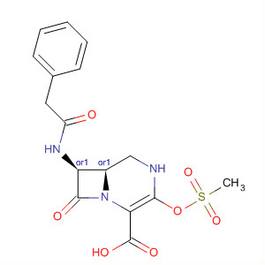 1,4-Diazabicyclo[4.2.0]oct-2-ene-2-carboxylic acid,  3-[(methylsulfonyl)oxy]-8-oxo-7-[(phenylacetyl)amino]-, (6R,7S)-rel-