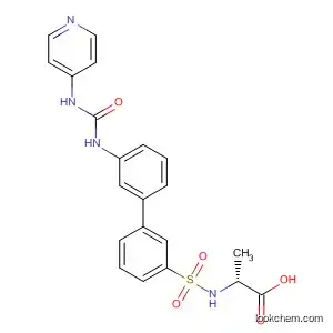 Molecular Structure of 276261-95-1 (D-Alanine,
N-[[3'-[[(4-pyridinylamino)carbonyl]amino][1,1'-biphenyl]-3-yl]sulfonyl]-)