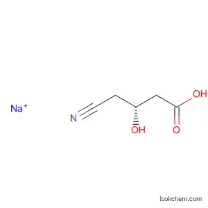 Molecular Structure of 287955-94-6 (Butanoic acid, 4-cyano-3-hydroxy-, monosodium salt, (3R)-)