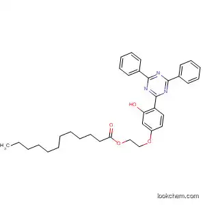 Molecular Structure of 290298-98-5 (Dodecanoic acid,
2-[4-(4,6-diphenyl-1,3,5-triazin-2-yl)-3-hydroxyphenoxy]ethyl ester)