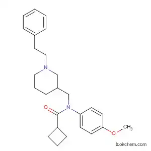 Molecular Structure of 309745-41-3 (Cyclobutanecarboxamide,
N-(4-methoxyphenyl)-N-[[1-(2-phenylethyl)-3-piperidinyl]methyl]-)