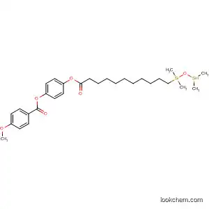 Molecular Structure of 349149-95-7 (Benzoic acid, 4-methoxy-,
4-[[1-oxo-11-(1,1,3,3-tetramethyldisiloxanyl)undecyl]oxy]phenyl ester)