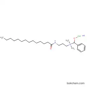 Molecular Structure of 394211-21-3 (Benzenemethanaminium,
N,N-dimethyl-N-[3-[(1-oxotetradecyl)amino]propyl]-, chloride,
monohydrate)