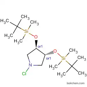 Molecular Structure of 396098-80-9 (Pyrrolidine, 1-chloro-3,4-bis[[(1,1-dimethylethyl)dimethylsilyl]oxy]-,
(3R,4R)-rel-)