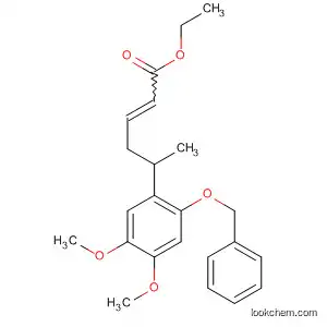 Molecular Structure of 396131-28-5 (2-Hexenoic acid, 5-[4,5-dimethoxy-2-(phenylmethoxy)phenyl]-, ethyl
ester)