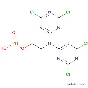 Molecular Structure of 396639-75-1 (Phosphonic acid,
mono[2-[bis(4,6-dichloro-1,3,5-triazin-2-yl)amino]ethyl] ester)