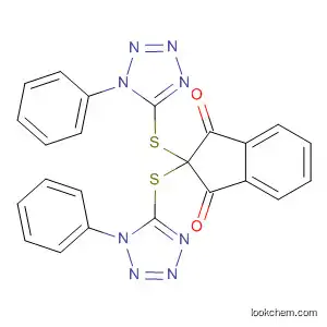 Molecular Structure of 397242-61-4 (1H-Indene-1,3(2H)-dione, 2,2-bis[(1-phenyl-1H-tetrazol-5-yl)thio]-)