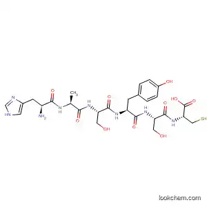 Molecular Structure of 397244-02-9 (L-Cysteine, L-histidyl-L-alanyl-L-seryl-L-tyrosyl-L-seryl-)