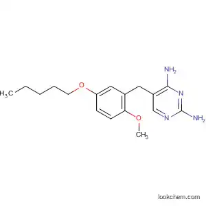 Molecular Structure of 397245-74-8 (2,4-Pyrimidinediamine, 5-[[2-methoxy-5-(pentyloxy)phenyl]methyl]-)