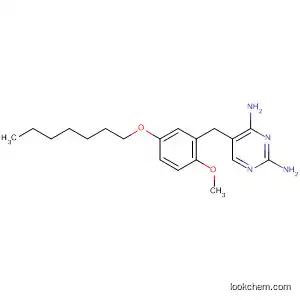 Molecular Structure of 397245-76-0 (2,4-Pyrimidinediamine, 5-[[5-(heptyloxy)-2-methoxyphenyl]methyl]-)