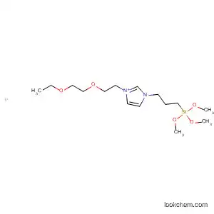 Molecular Structure of 397330-34-6 (1H-Imidazolium,
1-[2-(2-ethoxyethoxy)ethyl]-3-[3-(trimethoxysilyl)propyl]-, iodide)