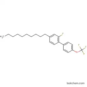 Molecular Structure of 397883-56-6 (1,1'-Biphenyl, 4-decyl-2-fluoro-4'-(trifluoromethoxy)-)