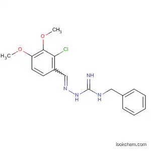 Molecular Structure of 398459-35-3 (Hydrazinecarboximidamide,
2-[(2-chloro-3,4-dimethoxyphenyl)methylene]-N-(phenylmethyl)-)