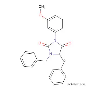 Molecular Structure of 398518-00-8 (2,4-Imidazolidinedione, 3-(3-methoxyphenyl)-1,5-bis(phenylmethyl)-,
(5S)-)