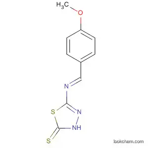 Molecular Structure of 399030-82-1 (1,3,4-Thiadiazole-2(3H)-thione,
5-[(E)-[(4-methoxyphenyl)methylene]amino]-)