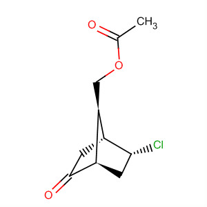 Molecular Structure of 399042-08-1 (Bicyclo[2.2.1]heptan-2-one, 7-[(acetyloxy)methyl]-5-chloro-,
(1R,4R,5R,7R)-)