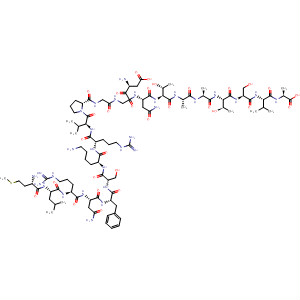 Molecular Structure of 399556-94-6 (L-Alanine,
L-methionyl-L-leucyl-L-arginyl-L-asparaginyl-L-phenylalanyl-L-seryl-L-lysyl-L
-arginyl-L-valyl-L-prolylglycyl-L-a-aspartylglycyl-L-asparaginyl-L-threonyl-L-
alanyl-L-alanyl-L-threonyl-L-seryl-L-valyl-)