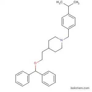 Molecular Structure of 400089-78-3 (Piperidine,
4-[2-(diphenylmethoxy)ethyl]-1-[[4-(1-methylethyl)phenyl]methyl]-)