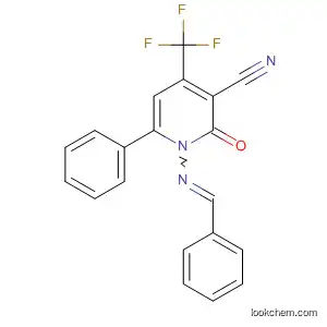 Molecular Structure of 109273-77-0 (3-Pyridinecarbonitrile,
1,2-dihydro-2-oxo-6-phenyl-1-[(phenylmethylene)amino]-4-(trifluorometh
yl)-)