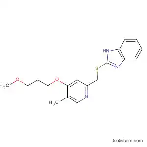 Molecular Structure of 117976-18-8 (1H-Benzimidazole,
2-[[[4-(3-methoxypropoxy)-5-methyl-2-pyridinyl]methyl]thio]-)