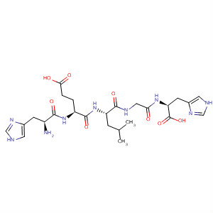 Molecular Structure of 166586-12-5 (L-Histidine, N-[N-[N-(N-L-histidyl-L-a-glutamyl)-L-leucyl]glycyl]-)