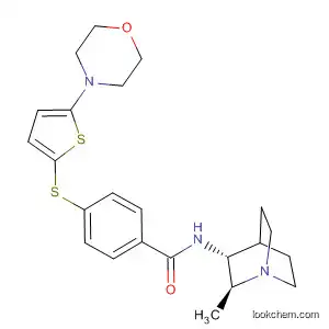 Molecular Structure of 400886-45-5 (Benzamide,
N-[(2S,3R)-2-methyl-1-azabicyclo[2.2.2]oct-3-yl]-4-[[5-(4-morpholinyl)-2-
thienyl]thio]-)