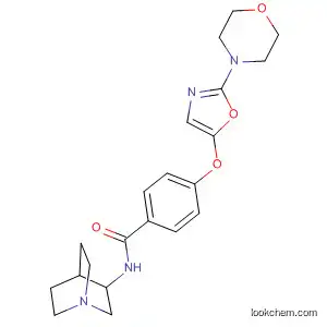 Molecular Structure of 401476-88-8 (Benzamide,
N-(3R)-1-azabicyclo[2.2.2]oct-3-yl-4-[[2-(4-morpholinyl)-5-oxazolyl]oxy]-)