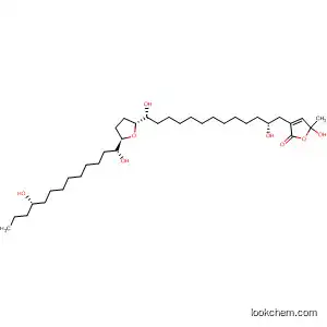 Molecular Structure of 403656-93-9 (2(5H)-Furanone,
3-[(2R,13R)-13-[(2R,5R)-5-[(1R,10S)-1,10-dihydroxytridecyl]tetrahydro
-2-furanyl]-2,13-dihydroxytridecyl]-5-hydroxy-5-methyl-)