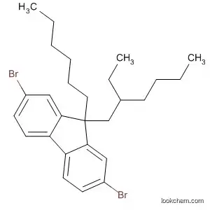 Molecular Structure of 196614-51-4 (9H-Fluorene, 2,7-dibromo-9-(2-ethylhexyl)-9-hexyl-)