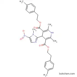 Molecular Structure of 196707-66-1 (3,5-Pyridinedicarboxylic acid,
1,4-dihydro-2,6-dimethyl-4-(1-methyl-5-nitro-1H-imidazol-2-yl)-,
bis[2-(4-methylphenyl)ethyl] ester)