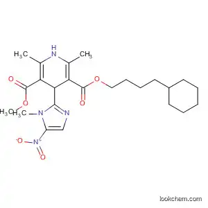 Molecular Structure of 196708-00-6 (3,5-Pyridinedicarboxylic acid,
1,4-dihydro-2,6-dimethyl-4-(1-methyl-5-nitro-1H-imidazol-2-yl)-,
4-cyclohexylbutyl methyl ester)