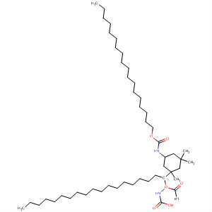Molecular Structure of 197177-51-8 (Carbamic acid,
[[1,3,3-trimethyl-5-[[(octadecyloxy)carbonyl]amino]cyclohexyl]methyl]-,
octadecyl ester)
