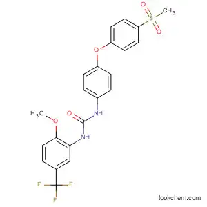 Molecular Structure of 284461-52-5 (Urea,
N-[2-methoxy-5-(trifluoromethyl)phenyl]-N'-[4-[4-(methylsulfonyl)phenoxy]
phenyl]-)