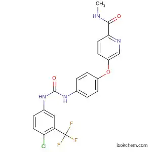 Molecular Structure of 284461-88-7 (2-Pyridinecarboxamide,
5-[4-[[[[4-chloro-3-(trifluoromethyl)phenyl]amino]carbonyl]amino]phenoxy
]-N-methyl-)