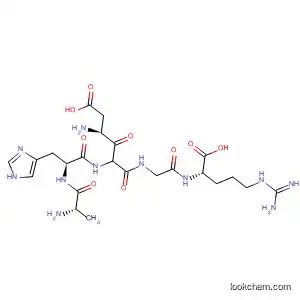 Molecular Structure of 284682-10-6 (L-Arginine, L-alanyl-L-histidyl-L-b-aspartylglycylglycyl-)