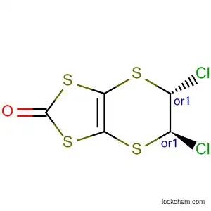 Molecular Structure of 292050-39-6 (1,3-Dithiolo[4,5-b][1,4]dithiin-2-one, 5,6-dichloro-5,6-dihydro-,
(5R,6R)-rel-)