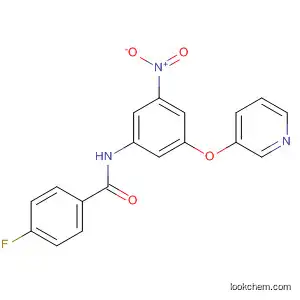 Molecular Structure of 313249-10-4 (Benzamide, 4-fluoro-N-[3-nitro-5-(3-pyridinyloxy)phenyl]-)