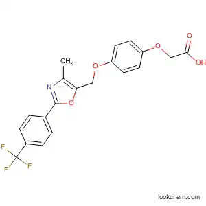 Molecular Structure of 317318-16-4 (Acetic acid,
[4-[[4-methyl-2-[4-(trifluoromethyl)phenyl]-5-oxazolyl]methoxy]phenoxy]-)