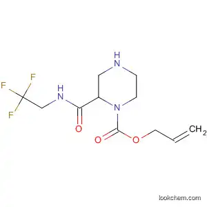 Molecular Structure of 342601-91-6 (1-Piperazinecarboxylic acid, 2-[[(2,2,2-trifluoroethyl)amino]carbonyl]-,
2-propenyl ester, (2S)-)