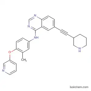 Molecular Structure of 383430-55-5 (4-Quinazolinamine,
N-[3-methyl-4-(3-pyridinyloxy)phenyl]-6-(3-piperidinylethynyl)-)