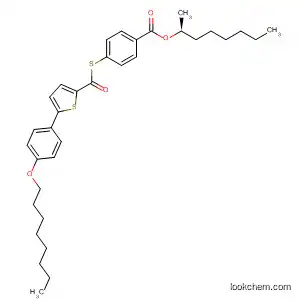 Molecular Structure of 387400-09-1 (Benzoic acid, 4-[[[5-[4-(octyloxy)phenyl]-2-thienyl]carbonyl]thio]-,
(1S)-1-methylheptyl ester)