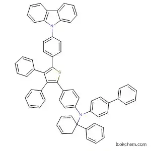 Molecular Structure of 404383-62-6 ([1,1'-Biphenyl]-4-amine,
N-[1,1'-biphenyl]-4-yl-N-[4-[5-[4-(9H-carbazol-9-yl)phenyl]-3,4-diphenyl-
2-thienyl]phenyl]-)