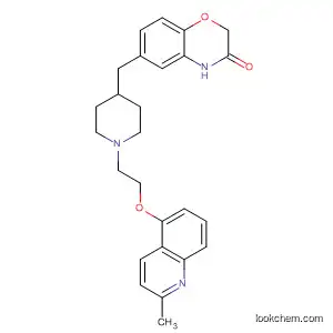 Molecular Structure of 420785-70-2 (2H-1,4-Benzoxazin-3(4H)-one,
6-[[1-[2-[(2-methyl-5-quinolinyl)oxy]ethyl]-4-piperidinyl]methyl]-)