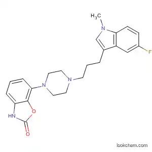 Molecular Structure of 452322-34-8 (2(3H)-Benzoxazolone,
7-[4-[3-(5-fluoro-1-methyl-1H-indol-3-yl)propyl]-1-piperazinyl]-)